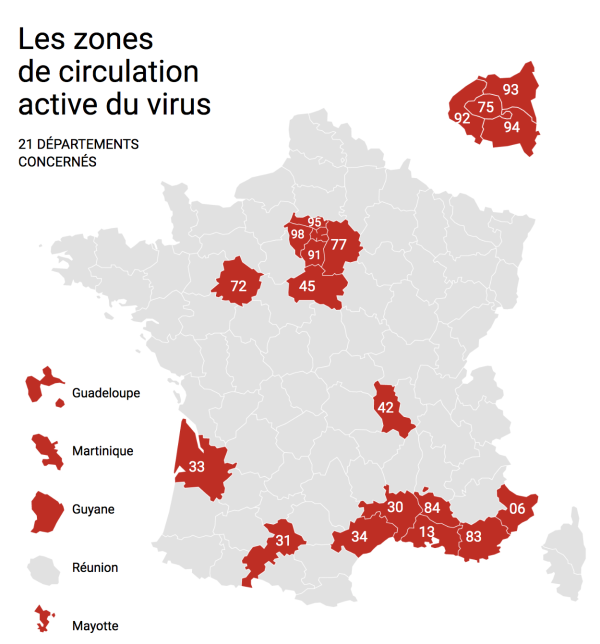 Après le retour des vacances, le gouvernement place 21 départements en rouge