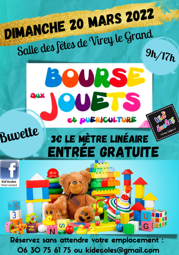 Bourse aux jouets ce dimanche à Virey le Grand 