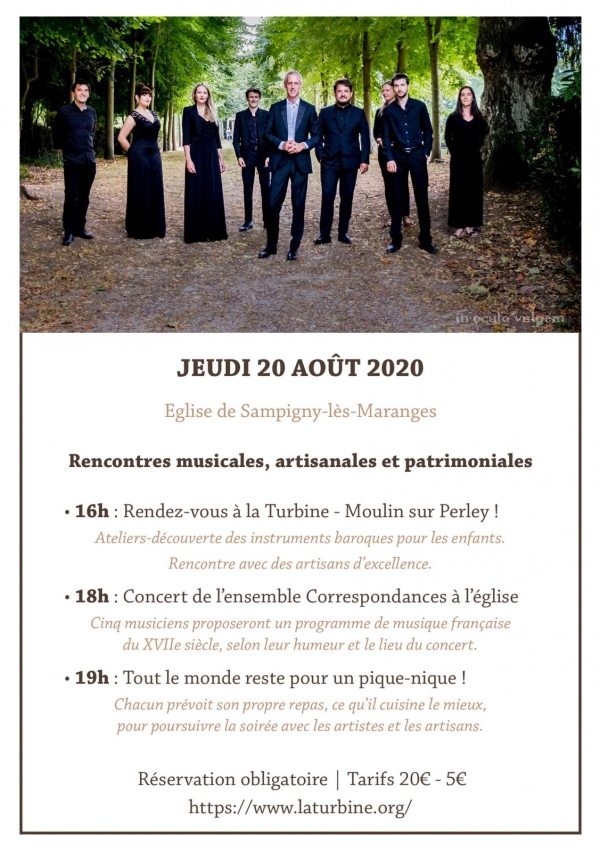  Le 20 août - Baroque en Saône-et-Loire ! Un après-midi avec les musiciens de l'Ensemble Correspondances