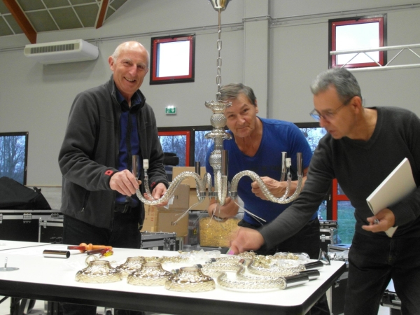 Préparatif du réveillon à la Salle des Fêtes de Sassenay