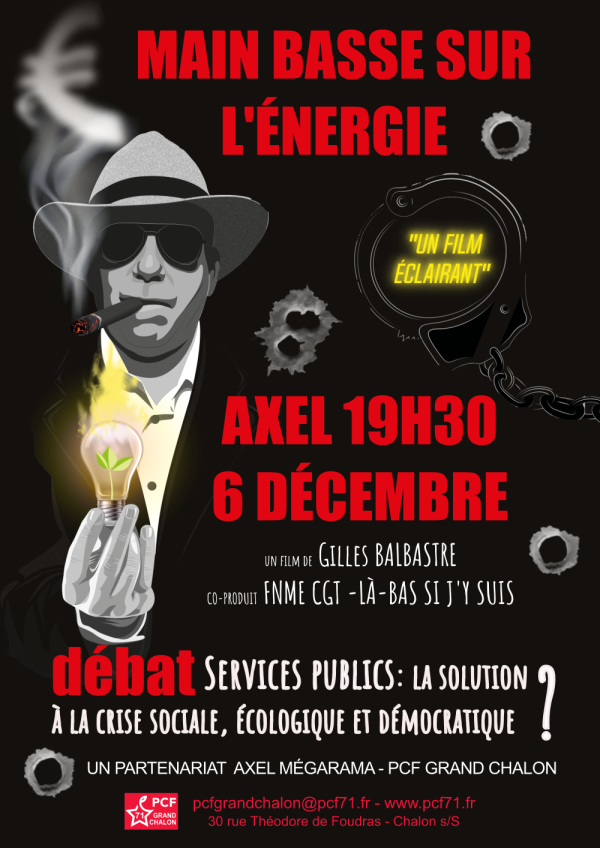 La section PCF du Grand Chalon organise un ciné-débat le vendredi 6 décembre 