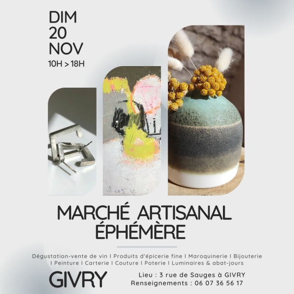 Pour vos idées cadeaux - Un marché artisanal ce dimanche à Givry 