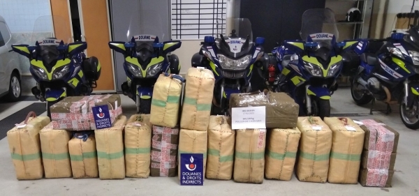 Saisie de 645 kilos de résine de cannabis par les douaniers de la brigade de Dijon