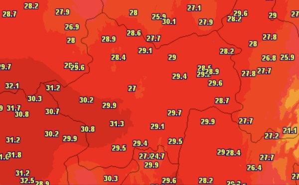 La barre des 31°c dépassée ce mercredi à Charolles 