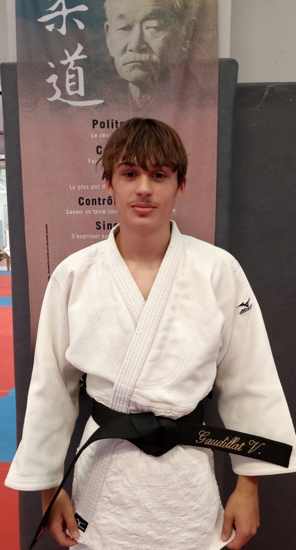 Valentin GAUDILLAT, nouvelle Ceinture Noire du Judo Club 