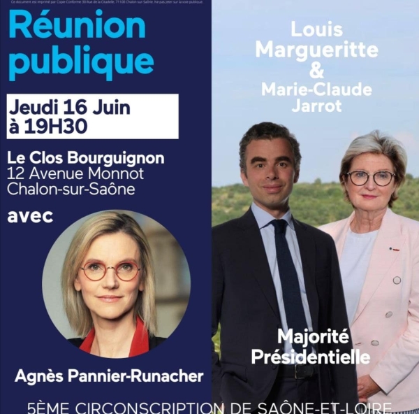 LEGISLATIVES - 5e circonscription de Saône et Loire - Réunion publique pour Louis Margueritte en présence d'Agnès Pannier-Runacher
