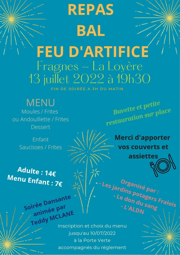 FETE NATIONALE - A Fragnes-La Loyère, le rendez-vous est fixé au 13 juillet 