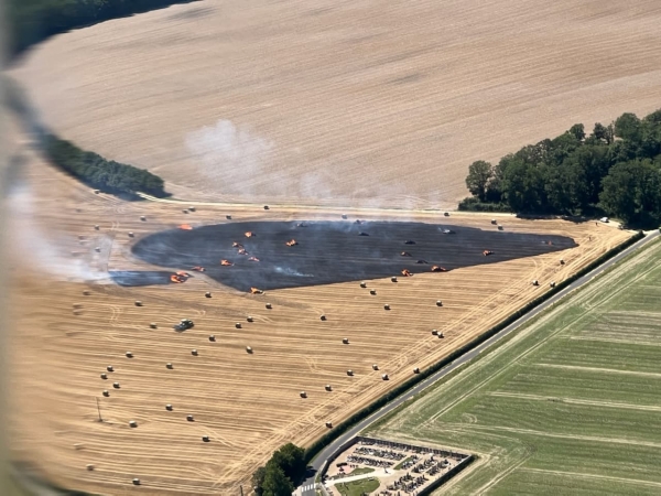 Trois feux de presse agricole en Saône et Loire ce mardi après-midi 