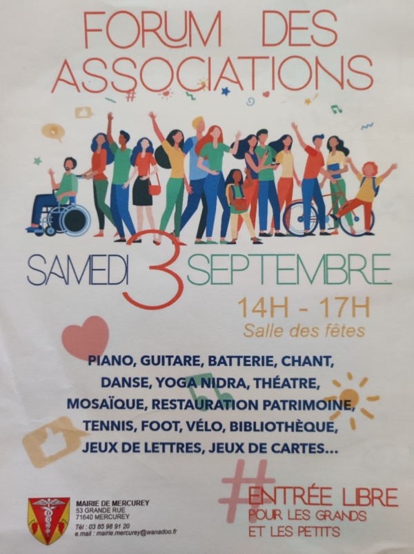 Le Forum des associations de Mercurey vous donne aussi rendez-vous ce samedi 