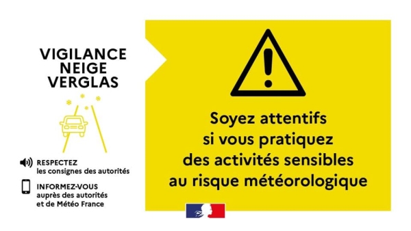 La Saône et Loire en vigilance jaune à la neige-verglas 