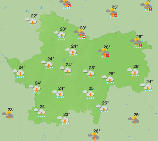 Un après-midi qui s'annonce particulièrement orageux en Saône et Loire 