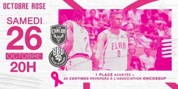 L'Elan Chalon se met en rose ce samedi contre Boulazac au Colisée 