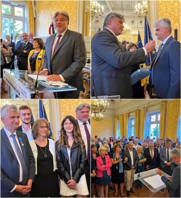 André Accary, Président du Conseil départemental de Saône et Loire, élevé au grade de chevalier dans l'Ordre national du Mérite