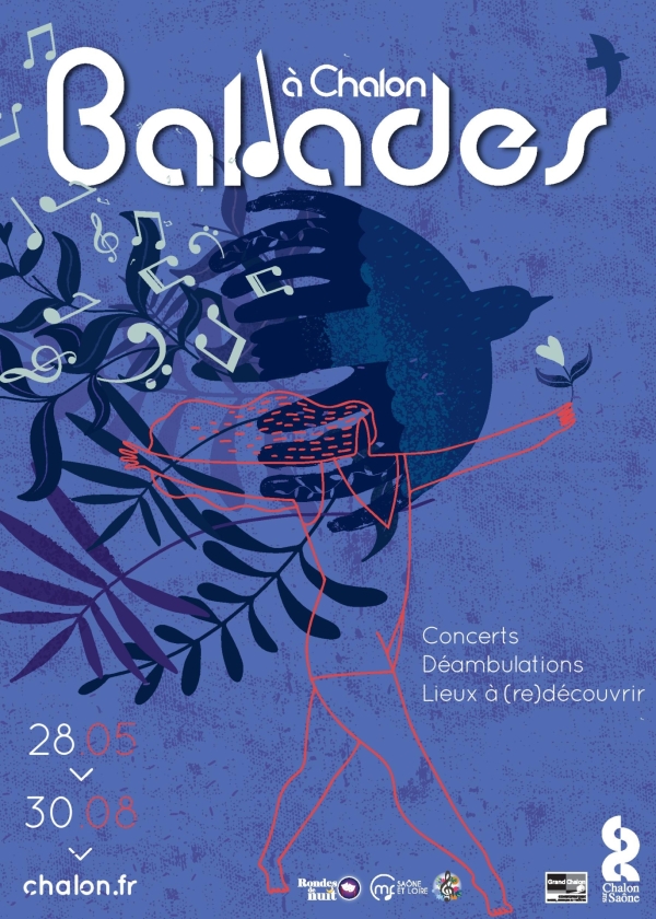 Ballades à Chalon -  Concerts, déambulations, lieux à (re)découvrir  du dimanche 28 mai au mercredi 30 août 