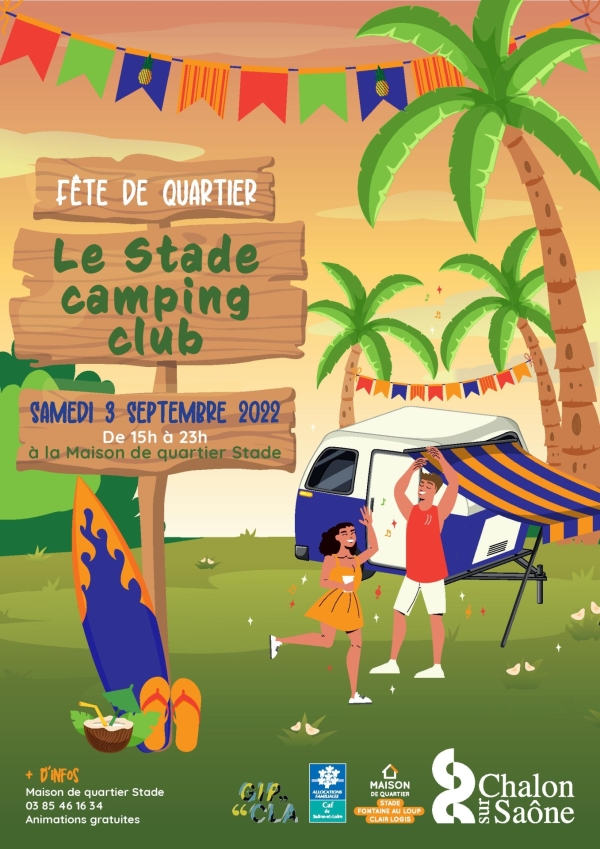 Le Stade camping club le samedi 3 septembre de 15 h à 23 h,  à la Maison de quartier Stade