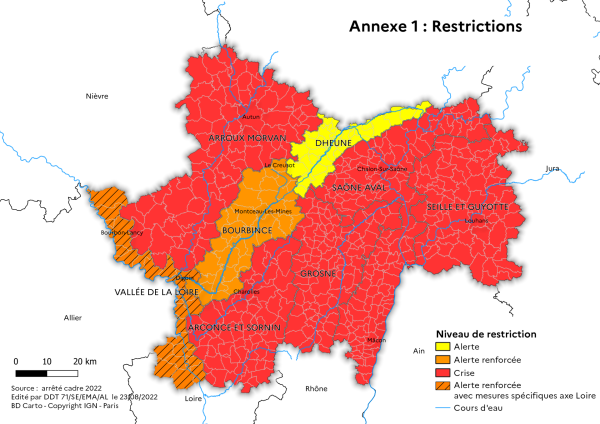 SECHERESSE - Le bassin de la Loire en Saône et Loire  retrouve un peu de couleurs