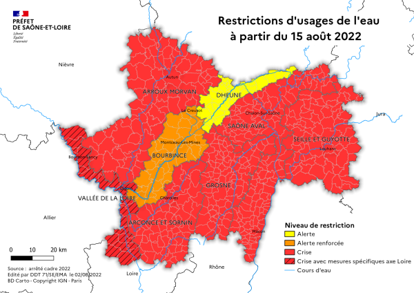 SECHERESSE - De nouvelles mesures annoncées par le Préfet en Saône et Loire 