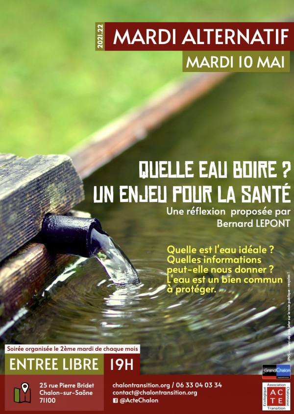 MARDI ALTERNATIF - L'eau, un enjeu de santé
