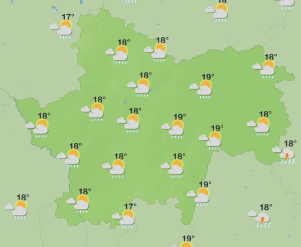 Ciel voilé et averses orageuses cette semaine en Saône et Loire 