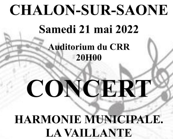 Le 21 mai, l'Harmonie Municipale vous donne rendez-vous pour son concert 