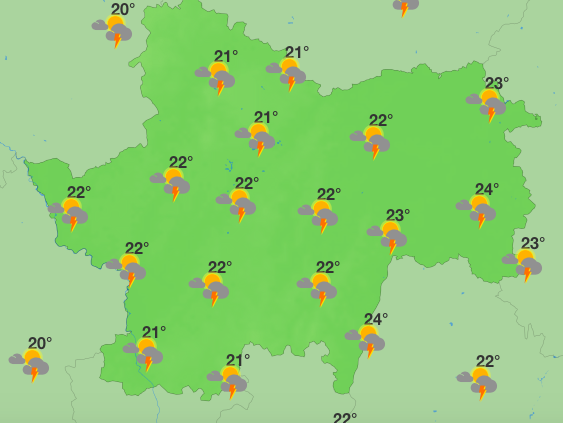 Attention au fort risque orageux en Saône et Loire ce soir et demain ! 