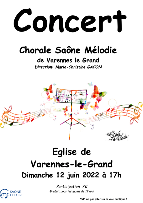 Concert ce dimanche après-midi à Varennes le Grand 