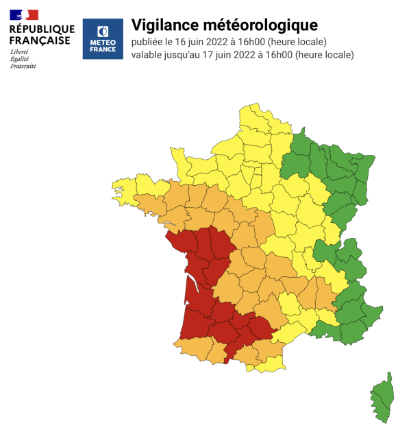CANICULE - 12 départements placés en alerte rouge en France 