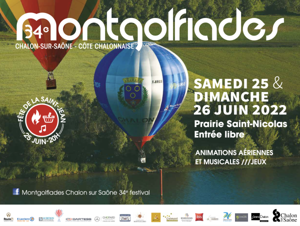 34e Montgolfiades et Feux de la Saint-Jean à Chalon-sur- Saône les 24 et 25 juin 