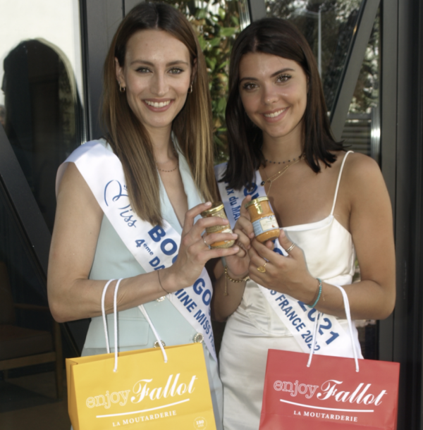 A Beaune, Miss Bourgogne est venue saluer la moutarderie Fallot, partenaire historique du Comité régional