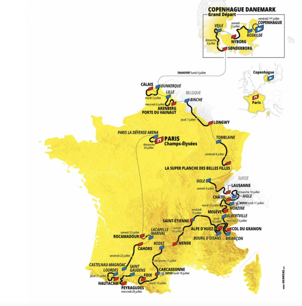 Tour de France 2022 : découvrez le parcours et les 21 étapes