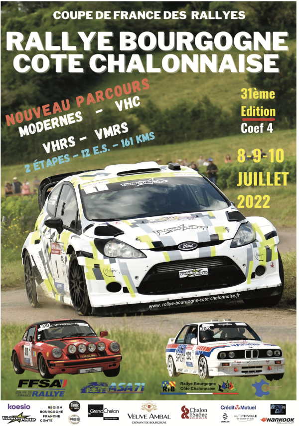 La 31e Edition du Rallye de la Côte Chalonnaise est annoncée 