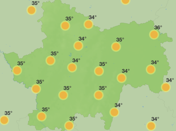 Deux jours à plus de 35°c à l'ombre en Saône et Loire ! 