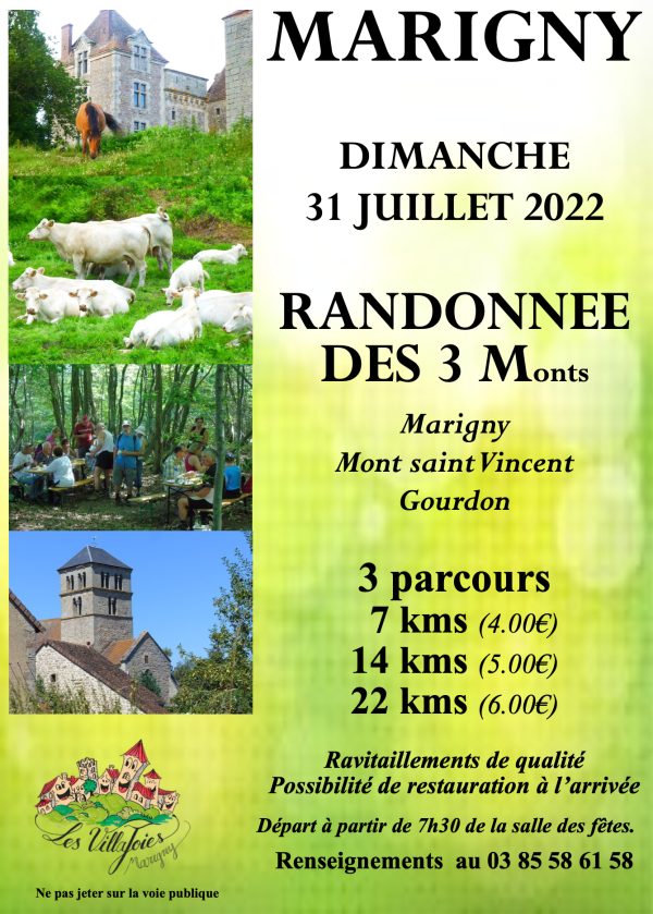 La Randonnée des 3 Monts, c'est ce dimanche 31 juillet à Marigny 