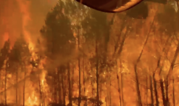 Impressionnantes images au coeur des incendies en Gironde 