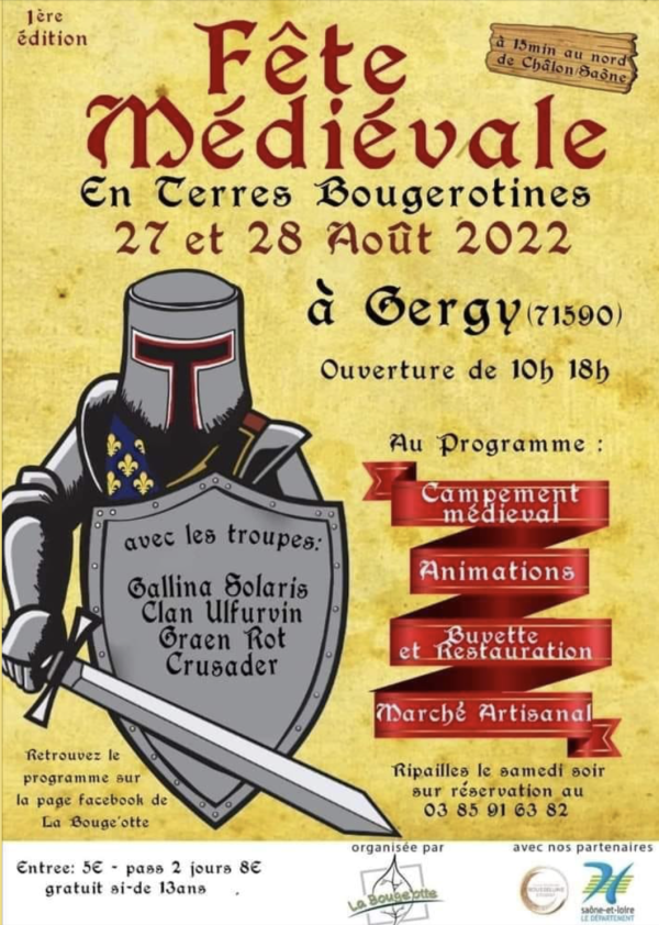 Fête médiévale ce week-end à Gergy 