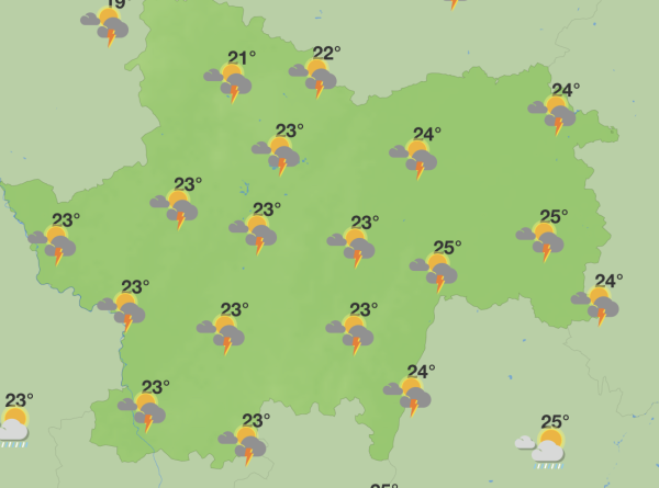 Finalement les averses orageuses décalées à plus tard en Saône et Loire ... 