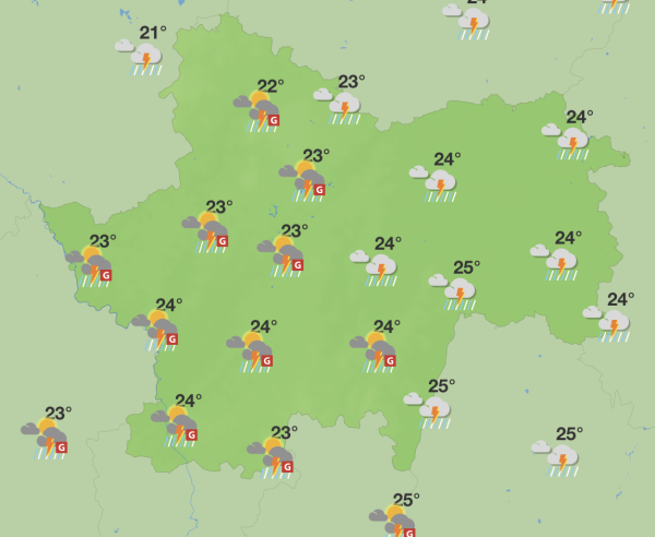 Un vendredi très orageux en Saône et Loire