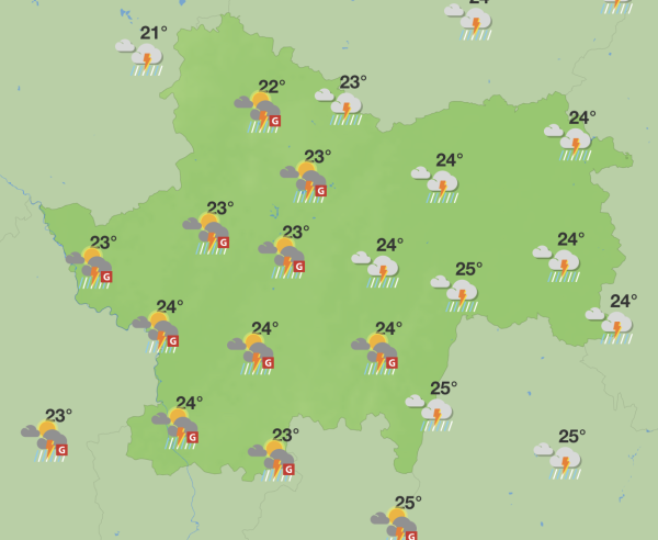 Un vendredi très orageux en Saône et Loire 