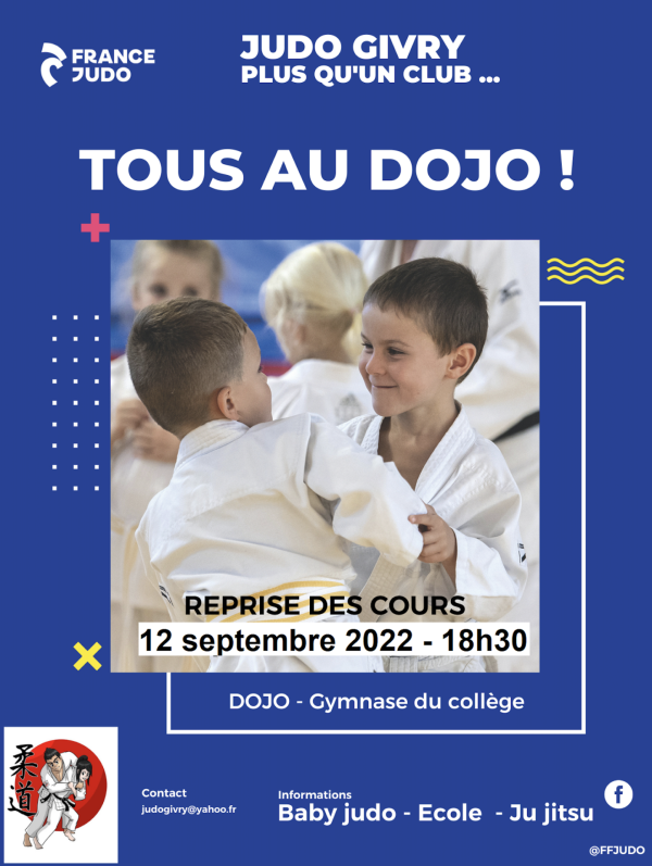 JUDO-CLUB GIVRY - Rentrée annoncée pour le 12 septembre - Tous les détails 