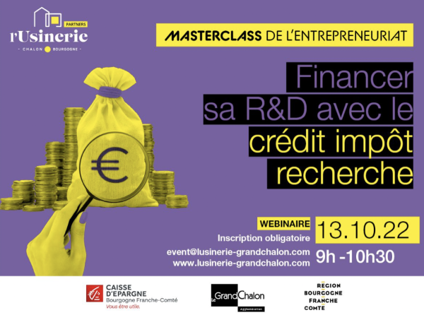 MASTERCLASS DE L'ENTREPRENEURIAT - USINERIE - Quelles principales mesures impactent le financement de l’innovation et de la recherche en 2022 et 2023 ?