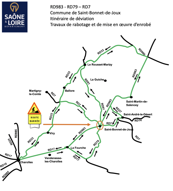 Des perturbations à prévoir cette semaine sur les routes départementales du côté de Saint Bonnet de Joux 