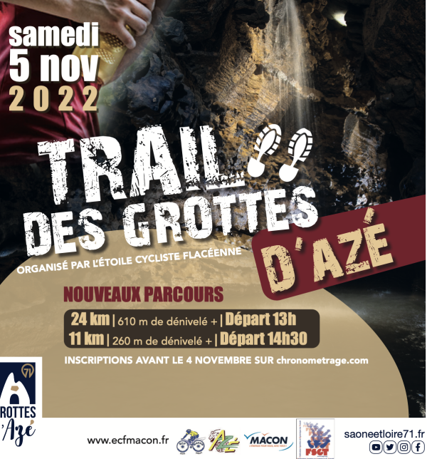Le Trail des Grottes d'Azé vous donne rendez-vous samedi prochain