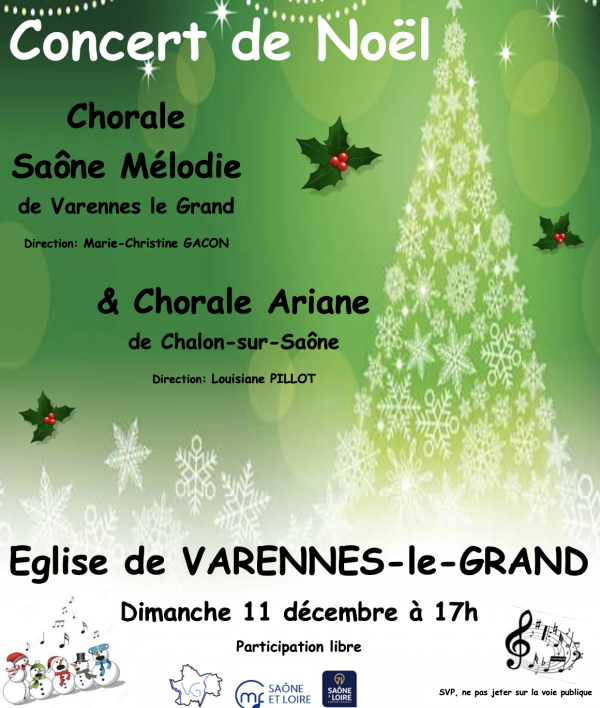 CONCERT DE NOEL - Rendez-vous est donné à Varennes le Grand 