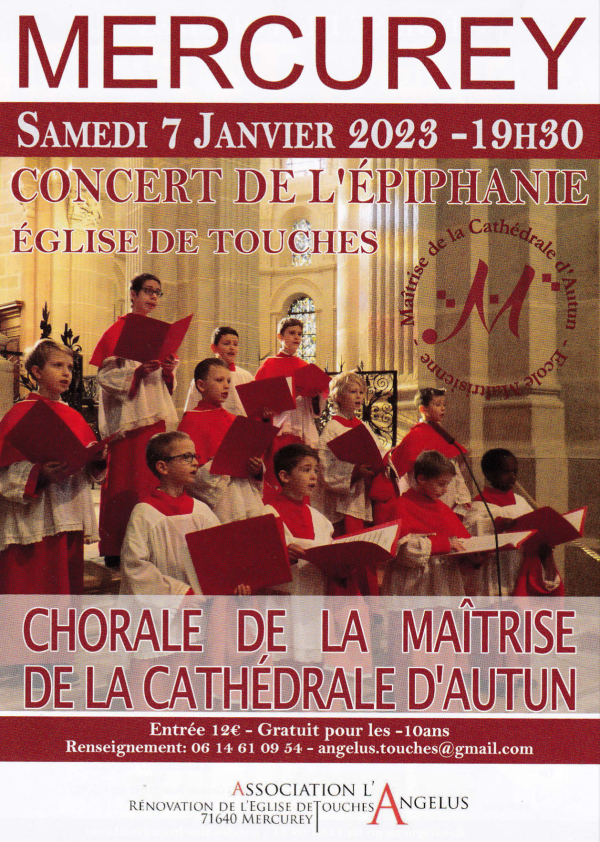 A noter déjà sur vos agendas ! La Maîtrise de la Cathédrale d'Autun en concert à Mercurey