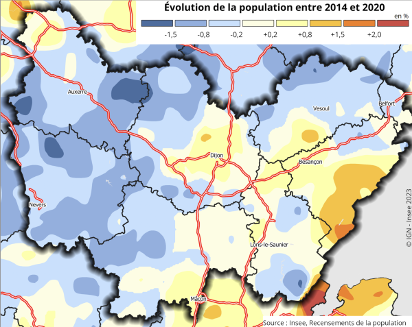 DEMOGRAPHIE - Le Grand Chalon parmi les intercommunalités de Bourgogne-Franche Comté les plus dynamiques
