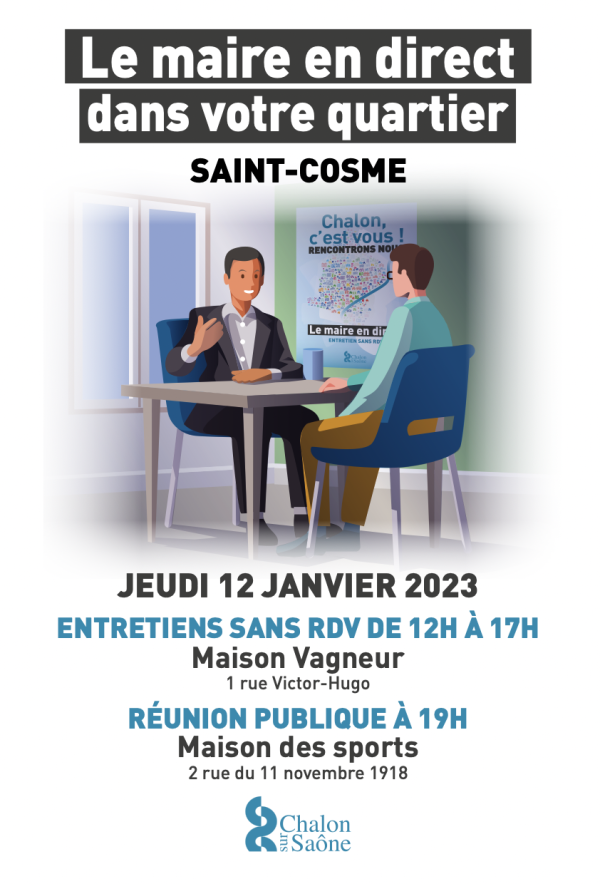 Prochaine réunion publique du maire de Chalon - Quartier Saint Cosme 