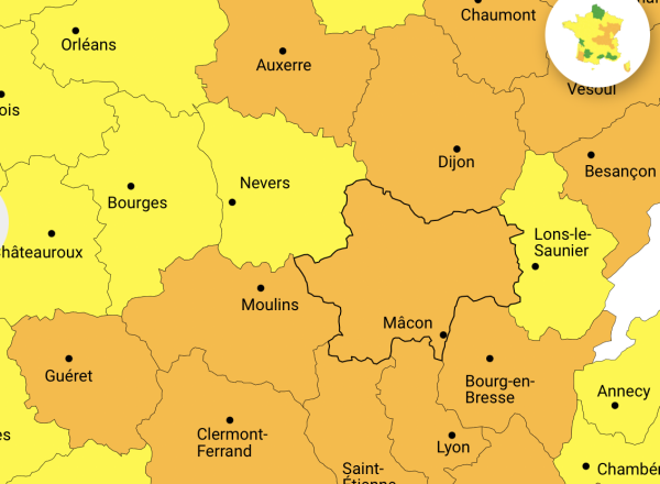 NEIGE - La Saône et Loire placée en vigilance orange 