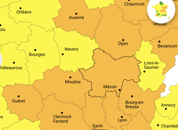NEIGE - La Saône et Loire placée en vigilance orange