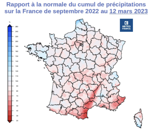 SECHERESSE - "Amélioration, mais pas sur toute la France" précise Météo France 