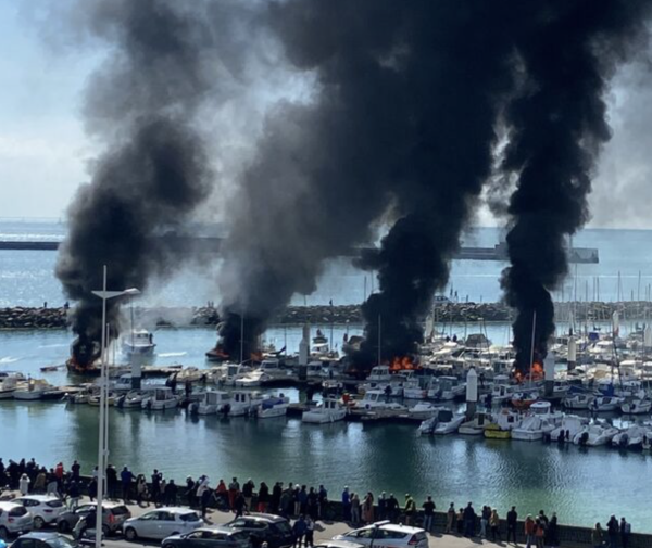 Scène de désolation dans le port du Havre 